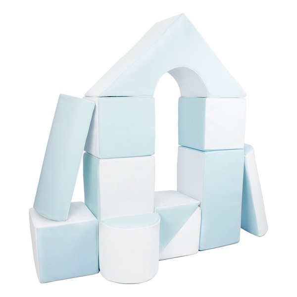 Foam Blocks – Giant Building Set 11 pcs white-blue
