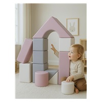 Foam Blocks – Giant Building Set 11 pcs white-light pink-grey