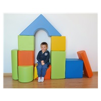 Foam Blocks – Giant Building Set 11 pcs pink-blue-yellow (pastel)