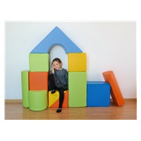 Foam Blocks – Giant Building Set 11 pcs pink-blue-yellow (pastel)