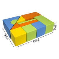 Foam Blocks – Giant Building Set 11 pcs pink-blue-yellow (pastel)