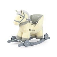 Rocking horse with melody and wheels Milly Mally Polly beige (damaged packaging)
