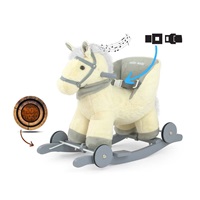 Rocking horse with melody and wheels Milly Mally Polly beige (damaged packaging)