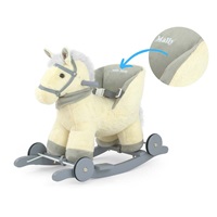Rocking horse with melody and wheels Milly Mally Polly beige (damaged packaging)