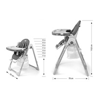 Milly Mally Bueno dining chair grey(damaged packaging)