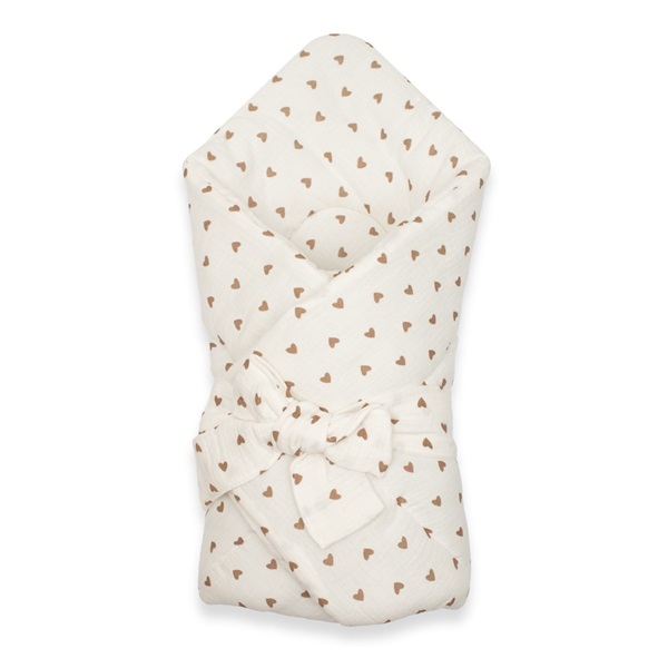 Muslin Lace-up Wrap New Baby little heart