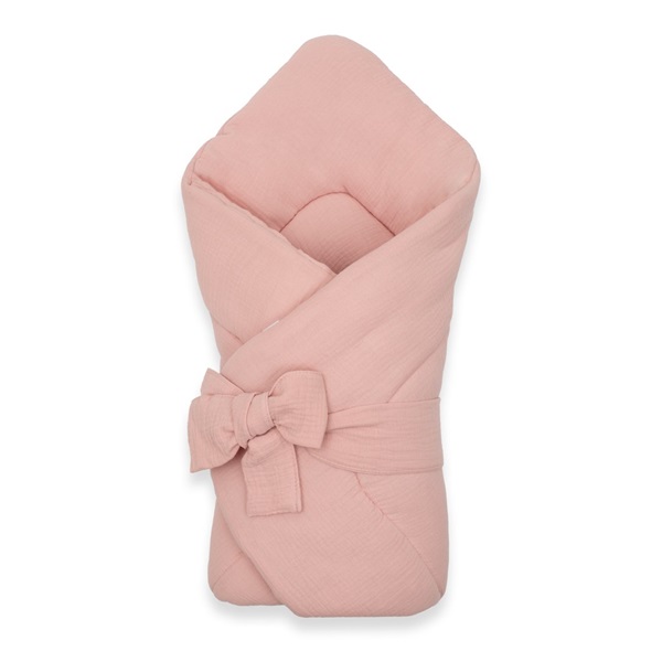 Muslin Lace-up Wrap New Baby old pink