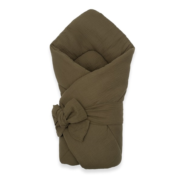 Muslin Lace-up Wrap New Baby olive