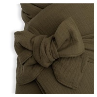 Muslin Lace-up Wrap New Baby olive
