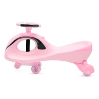 Gravity-powered ride-on for kids with LED Baby Mix G-Force baby pink (Damaged package)