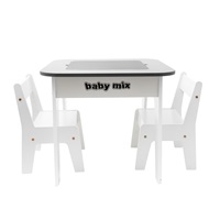 Children‘s table and chair Baby mix Leaf Grey