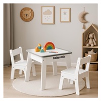 Children‘s table and chair Baby mix Leaf Grey