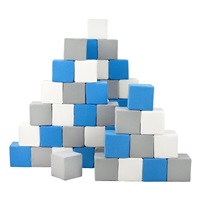 Foam cubes - set of 45 large foam cubes Pyramida blue white grey