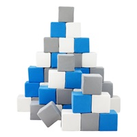 Foam cubes - set of 45 large foam cubes Pyramida blue white grey