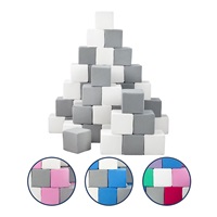 Foam cubes - set of 45 large foam cubes Pyramida blue white grey