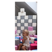 Foam cubes - set of 45 large foam cubes Pyramida pink white grey