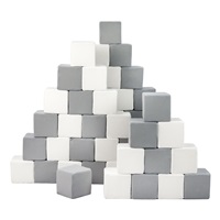 Foam cubes - set of 45 large foam cubes Pyramida grey white