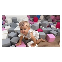 Foam cubes - set of 45 large foam cubes Pyramida grey white