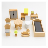 Wooden Dollhouse Rose Montessori Baby Mix