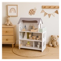 Wooden Dollhouse Rose Montessori Baby Mix