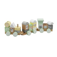 Wooden Train with Blocks Baby Mix