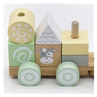 Wooden Train with Blocks Baby Mix