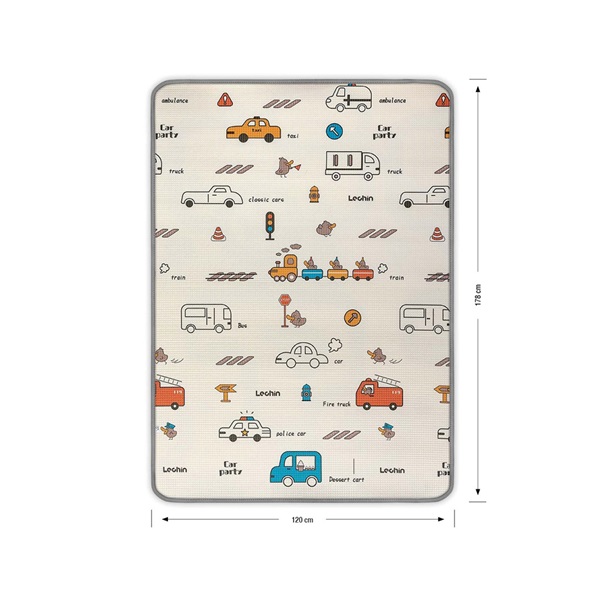Double-sided foam pad Milly Mally Kinder City 178x120 cm