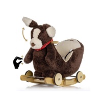Rocking dog with melody and wheels Milly Mally Polly Plus Brown Dog