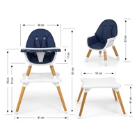 Milly Mally 2in1 Dining Chair Malmo navy