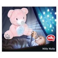 Plush teddy bear with projector Milly Mally Bear pink