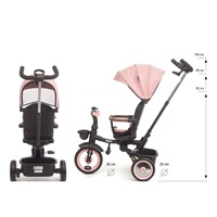 Luxury children‘s tricycle with lighting Milly Mally Twinkle pink
