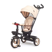 Luxury children's tricycle with lighting Milly Mally Twinkle beige