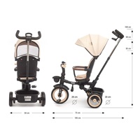 Luxury children‘s tricycle with lighting Milly Mally Twinkle beige