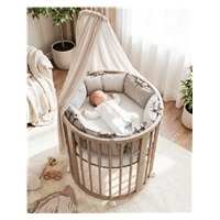 Children‘s growing 3-in-1 oval cot + mattress New Baby cashmere color