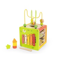 5-in-1 educational cube with maze and xylophone Viga