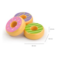 Children‘s wooden toy Viga Set of 6 Wooden Donuts