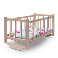 Wooden doll bed-cradle with bedding Baby Mix owl