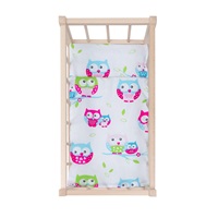 Wooden doll bed-cradle with bedding Baby Mix owl