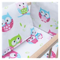 Wooden doll bed-cradle with bedding Baby Mix owl