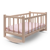 Wooden doll bed-cradle with bedding Baby Mix