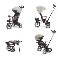 Luxury children‘s tricycle with lighting Milly Mally Twinkle grey(UNPACKED)