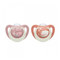 Dummy NUK First Choice Night 0-6m 2 pcs Bunny/Sheep