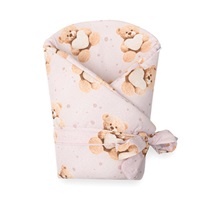 Baby wrap New Baby Love Teddy bear 80x80 cm pink