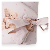 Baby wrap New Baby Love Teddy bear 80x80 cm pink