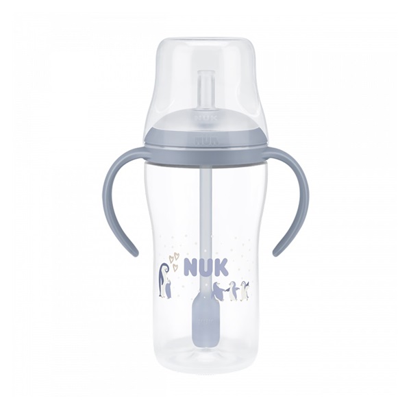 NUK Perfect Match training baby bottle with straw PENGUIN 260 ml
