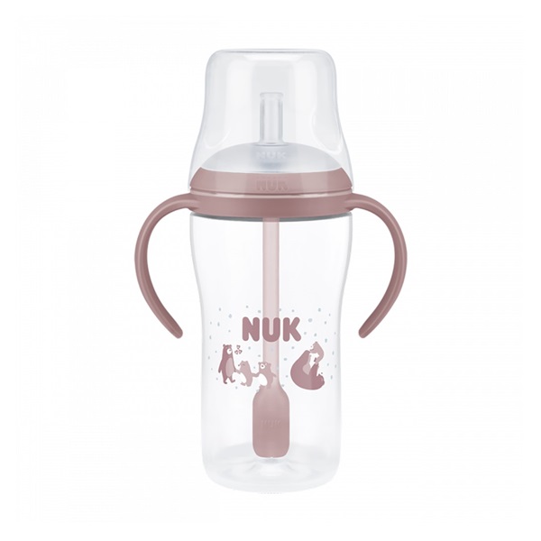 NUK Perfect Match training baby bottle with straw BEAR 260 ml