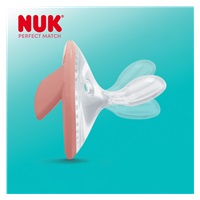 Dummy NUK Perfect Match 0-6m 2 pcs beige/red
