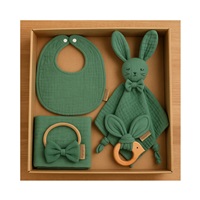 Muslin Gift Set for Babies New Baby green