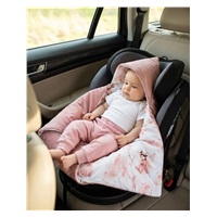 Insulated swaddle blanket for a car seat New Baby Love Teddy Bear pink