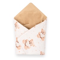 Insulated swaddle blanket for a car seat New Baby Love Teddy Bear beige
